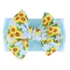 2022 new Ins Printed Nylon Cloth Headbands Baby Bow Flower Boutique Girls Bohemia Hair Accessories Kids Headwear