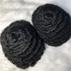 Zwart Man Afro Weave Menselijk Haareenheid Toupe Man Haar Pruik Natuurlijke Toupe Menselijk Haarvervanging Systeem Haarstukken