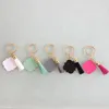 Gonogram Kwastjes Sleutelhanger Gunst Zinklegering Vier Blad Clover Key Rings Auto Circle Hanging Gesp