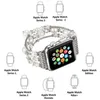 Kadın Moda Elmas Bilezik Akıllı Sapanlar Saatler için Apple İzle 7 6 Paslanmaz Çelik Kayış IWatch Için 38mm 42mm 41mm 45mm Yapay Inci Watchband Bağlayıcı