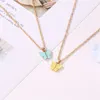 Pendant Necklaces Sweet Butterfly Necklace Acrylic Color Beauty Wild Clavicle Chain Personality Lady Fashion Jewelry