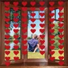 Cuore rosso Hanging String Garland Felt Banner Tenda fai da te Home Wedding Party San Valentino Compleanno Decor JK2101PH