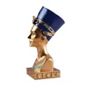 Elimlelim Cleopatra Head Portrait Figurine Résine Arts Artisanat Egypt Ornements miniatures d'origine Y200106