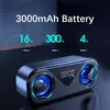 Taşınabilir Hoparlörler Bluetooth Sütun Kablosuz Bluetooth Hoparlör Güçlü Yüksek Boombox Açık Bas Hifi TF FM Radyo LED Işık1