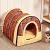 Doghouse Doggie Cama de cachorro e gato Pet House pode remover camas de lavagem para o outono Inverno Y200330