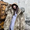 Damen Daunenparkas M-5XL Plus Size Warme Parka-Jacke Wintermantel mit abnehmbarer Kapuze Kunstpelzbesatz Reißverschluss Übergröße Jacken Mäntel 4XL Luc