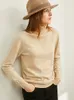 Amii winter Fashion solid turtleneck soft creamy-blue sweater women causal full sleeves soft knit pullover tops 11970812 201016