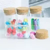 20мл Стеклянная трубка с деревянной Cork 20cc Clear Флакон прозрачный Jar Бутылки 50шт / много