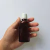 10 pcs 40x100 mm Empty Brown Glass Bottle Essential Oil Jar DIY 50 ml Liquid With White Plastic Safety Screw Cap