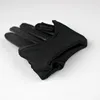 Gants pour écran tactile en cuir véritable, peau de chèvre Pure importée, fermeture éclair, Style court, violet foncé, fonction tactile pour femmes, 307I