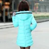 따뜻한 겨울 재킷 여성 패션 코튼 패딩 파카 캐주얼 후드 롱 코트 두꺼운 지퍼 슬림 롱 파커 201130
