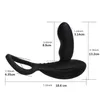 Nxy Vibradores Levett USB Recarregável Massageador de Prostato Masculino Plug Anal Brinquedos Sexuais Para Homens Ring Sem Fio Remoto Controle Remoto Vibrador 220110