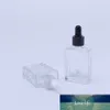 100 Stück 50 ml hochwertige, klare, quadratische Tropfflasche aus Glas für ätherische Öle, Flaschenfläschchen für Kosmetikverpackungen