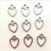 Lot 100 stks Mini Hart Antiek Zilver Charms Hangers Sieraden Maken DIY Sleutelhanger Pendant voor Armband Oorbellen 11 * 8mm DH0831