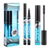 Yanqina Marke Black Eye Mascara Eyeliner Set Long Eyelash Silikonbürste geschwungene Mascaras wasserdichte Makeup8251695