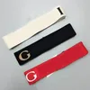 Hela designern svart rött vita varumärkesbrev Prind pannband rand elastisk pannband för kvinnor och män lyxiga sport hårband 211a