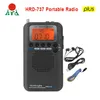 FreeShipping Portable Radio Aircraft Full Band Radio FM/AM/SW/CB/Air/VHF Receiver World Band with LCD Display Alarm Clock