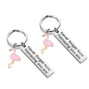 Keychains Motivational Flamingo Keychain Glöm aldrig hur flamazing du är rund nyckelring fred22277g