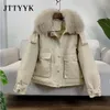 Gerçek kürk Coat Bayan dwon Ceket 2020 Kadın dwon Coat Kış Elbise Kadınlar Kore Parkas Sıcak Moda Kısa Mujer chaqueta