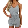 2019 Lady Jumpsuit Plus Размер и Rompers для женщин, Сексуальные Кондуль Super Super Короткие Playsuits S-XL Лето Твердые Шорты T200701