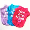 I Give Free Kisses Pattern Vestiti per cani divertenti Abiti estivi per animali domestici per cani T-shirt per cuccioli Abbigliamento per cani Articoli per animali domestici