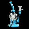 YHSWE 7.4 '' Cam Su Borusu Cam Bongs Silikon Boru Bongs Oil Teçhizat Nargile Tabacco Bubbler