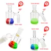 Coletor de cinzas de vidro de alta qualidade com recipiente de silicone de 10ML 14MM-14MM junta para bongos de vidro tubo de água ashcatcher de vidro