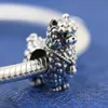 925 Sterling Silver Lovely Fluffy Llama Zwierząt Charm Koralik dla European Pandora Biżuteria Charm Bransoletki
