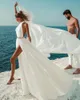 Wedding Dress Simple Beach Sexy Backless A Line Ivory White Chiffon Halter Neck Bridal Party Gown vestidos de novia robe de mariée 2022