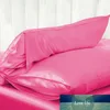 Solid Queen / Standard Silk Satin Pillow Case Beddengoed Kussensloop Smooth Home