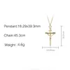 Leven Fancy 925 Sterling Zilveren Sieraden 18K Gold Vrouwelijke Christian Jesus Hanger Cross Ketting voor Vrouwen Mannen Kerstcadeau Q0531