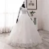 Nouveau printemps dentelle appliques robes de mariée à manches longues Vestidos De Novia 2021 blanc col en v princesse mariée robes de mariée grande taille