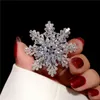 Fashion Classic Shining High Quality AAA Cubic Zirconia Brooch Snowfalke Christmas Gift For Women Dropshipping