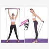 Fitness Sport Pilates Bar Kit Palestra Allenamento Stick Pilates Esercizio Bar Kit con fascia di resistenza Body Building Puller Yoga Rope 220222