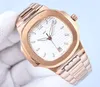 GDF 40mm Date 7118/1 7118/1R-001 Miyota 8215 Automatic Mens Watch 7118 White Textured Dial 316L Rose Gold Steel Bracelet Ladies Watches TWPP Timezonewatch E213B (3)