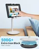 Tablet Cell Phone Stand Holder, Height Adjustable, 360 Degree Rotating, Aluminum Alloy Cradle Mount Dock for iPhone Samsung, iPad, Nintendo Switch, Kindle, eBook Reader