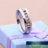 Gorący klasyczny pojedynczy rząd Cyrkon CZ Ring Ze Stali Nierdzewnej Palce Pierścienie Moda Biżuteria dla kobiet