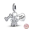 Convient Pandora Bracelet Collier 925 Sterling Silver Charms Perles Série Pour Femmes 925 Pendentif En Argent Diy Bijoux cadeau