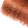 Ishow nova chegada brasileira cabelo virgem tecer extensões 8-28inch para as mulheres # 350 sedosa cor laranja cor laranja cor remy cabelo humano pacotes peruanos