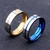 Contrast color Cross stainless steel couple ring band Blue gold glossy rings for women men fashion jewelry will and sandy gift