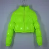 AtxyxtA Puffer Jacket Cropped Parka Bubble Coat Winter Women New Fashion Clothing Green XL 201110