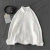 Autumn New Korean Fashion Men s White Shirt Casual Long Sleeved Shirts Pink Khaki Black Loose Social Button Shirt 4XL 5XL LJ200925