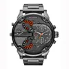 Luxe Hommes Montre De Mode Designer Sport Montres Militaire Horloge À Quartz Hommes Montres-Bracelets 50mm Grand Cadran Montre De Luxe