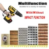 3 in 1 Cordless Electric Impact Drill Screwdriver Hammer 18 Torque 48V Dual Speed Power Tools With 2 Battery 201225