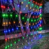 LED-verlichting 2M * 3M Netten Vissen Net String Sky Stars Gazon Lantaarns Festivals Bruiloften Kerstverlichting Buiten Waterdichte Decoratie