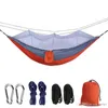 260*140cm Mosquito Net Hammock Outdoor Parachute Cloth Hammock Field Camping Tent Garden Camping Swing Hanging Bed With Rope Hook WVT1736