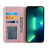 PU Leather Cell Phone Case for iPhone 14 13 12 11 Pro X XR XS Max 7 8 Plus Double Colors Wallet Flip Kickstand Cover Case with Photo Frame