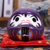 4,5 Zoll japanische Keramik Daruma Puppe Glücksbringer Glück Ornament Fengshui Zen Handwerk Spardose Home Tabletop Dekoration Geschenke T200331