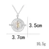 24 PCS Lot Säljer 3 5 cm diameter tid Turner halsband film smycken roterande timglashänge bulk hela 220121293q9883479