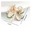 Bruiloft accessoires sieraden groen vier steentjes broches